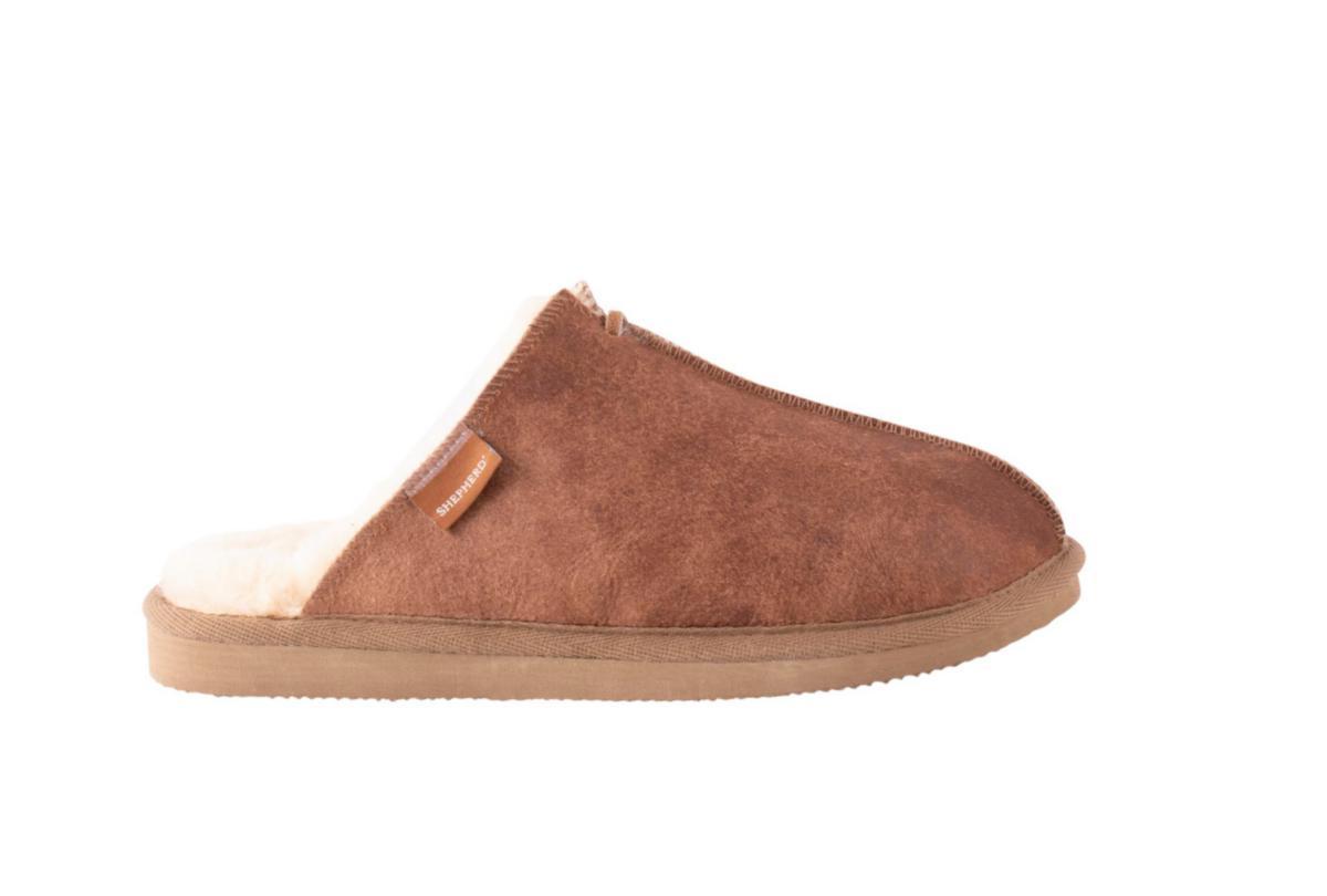 Toffel Shepherd Hugo - TOFFEL SHEPHERD HUGO FÅRSKINN ANTIK COGNAC/BRUN STL 47