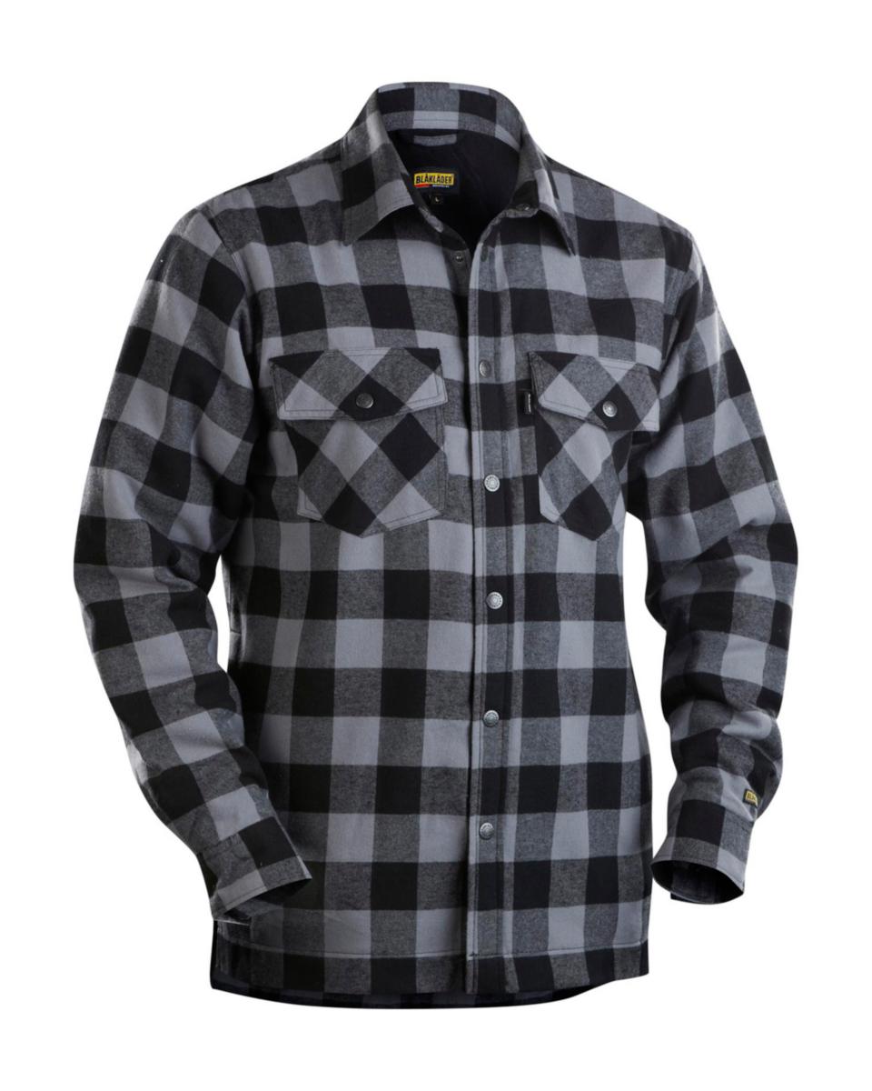 Skjorta Blåkläder 3225-1131 - SKJORTA BLK 3225-1131 MGRÅ/SVA FODRAD STL 3XL