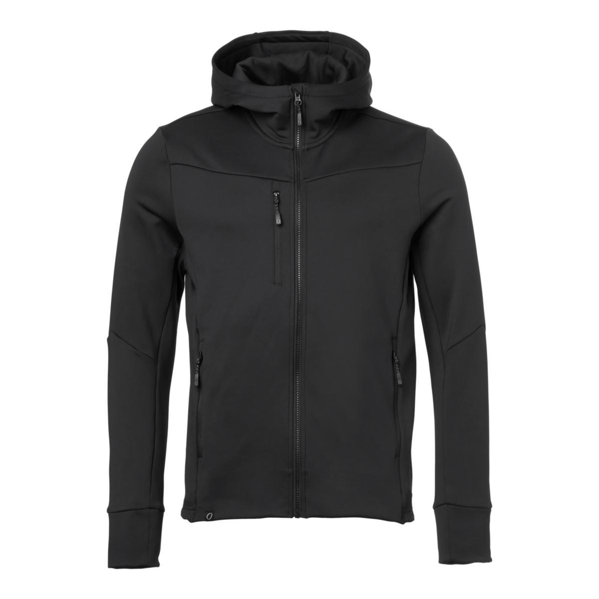 Huvtröja South West Trevon Powerfleece hel zip - TRÖJA SOUTH WEST TREVON SVART STL M