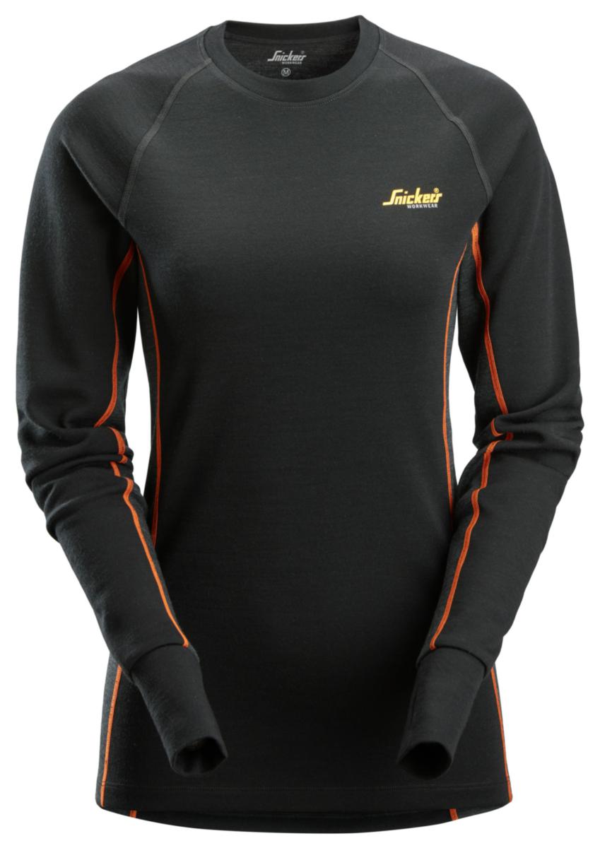 Undertröja Snickers 9470 Dam - UNDERTRÖJA SNICKERS 9470 SVART MERINO DAM STL XL