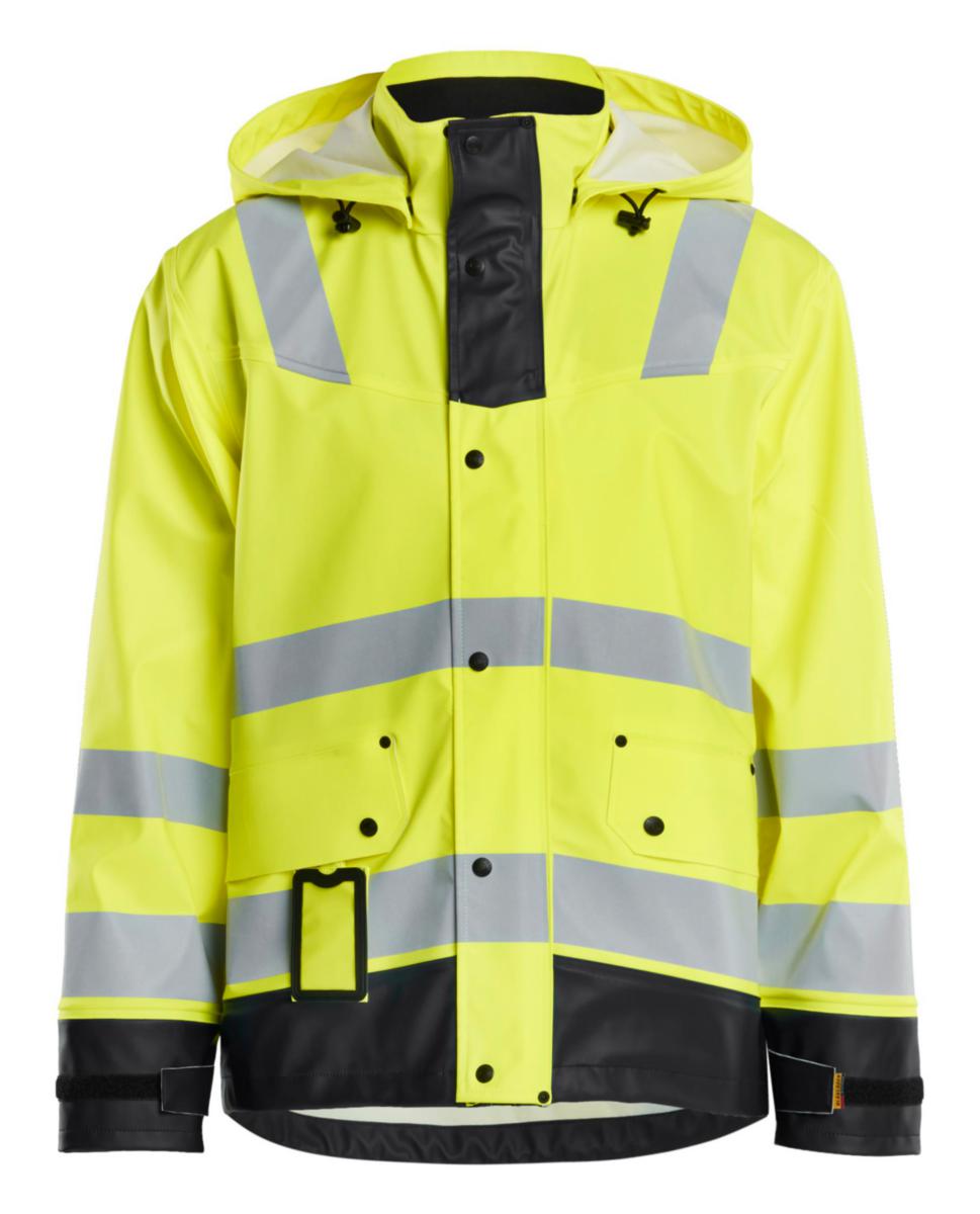 Regnjacka Blåkläder 4302-2003 - REGNJACKA BLK 4302-2003 VARSEL KL.3 GUL/SVART STL 3XL