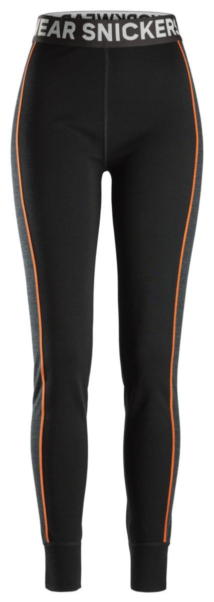 Långkalsong Snickers 9471 Dam - LÅNGKALSONG SNICKERS 9471 SVART MERINO DAM STL XL