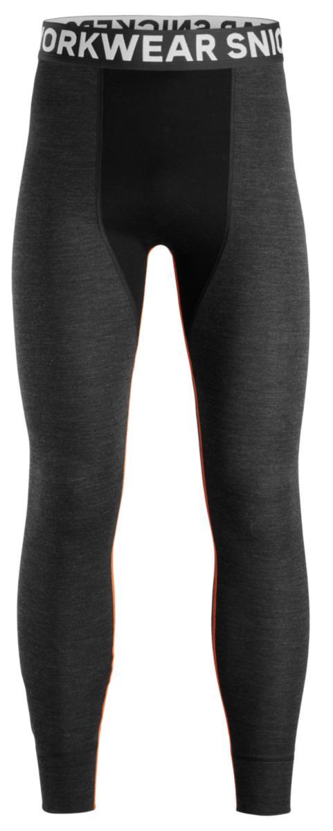 Långkalsong Snickers 9481 - LÅNGKALSONG SNICKERS 9481 SVART MERINO STL XXL