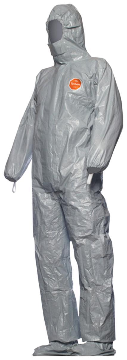 Korttidsoverall Tychem(R) 6000 F, med integrerade sockar - KORTTIDSOVERALL TYCHEM 6000 F MED SOCKAR TFCHA5TGY16 GRÅ S