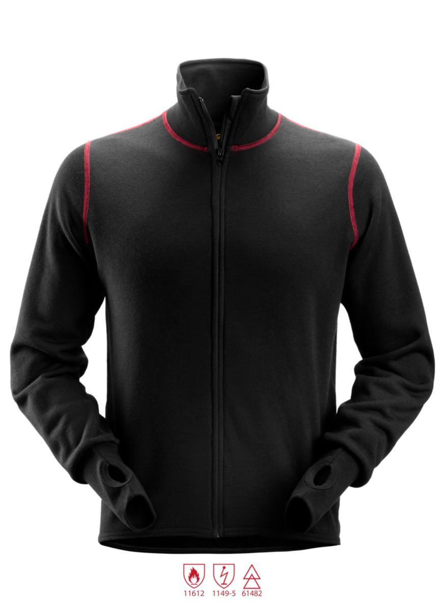 Ullfrottéjacka Snickers 1563 Protec - ULLFROTTÉJACKA SN 1563 SVART PROTEC STL L