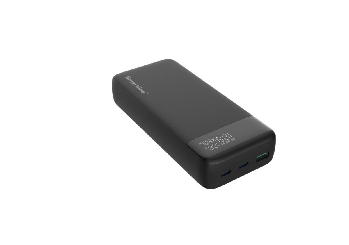 Powerbank, 2xUSB-C PD + 1xUSB-A QC, 20 000 mAh - POWERBANK 2XUSB-C PD + USB-A QC 20000 MAH SMARTLINE