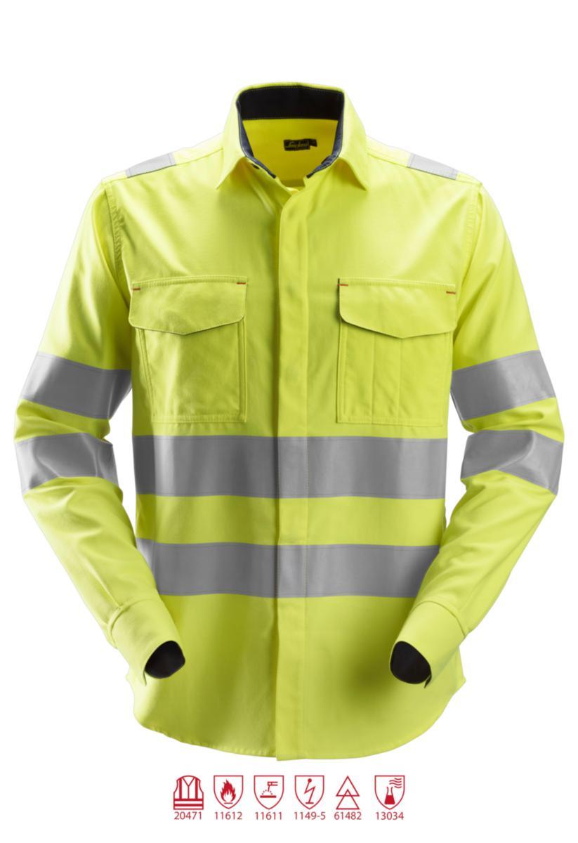 Svetsskjorta Snickers 8565 Protec - SVETSSKJORTA SN 8565-6600 GUL VARSEL KL3 PROTEC L