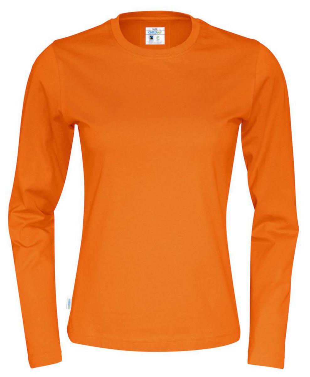 T-Shirt CottoVer Long Sleve dam - T-SHIRT LONG SLEEVE LADY ORANGE DAM L