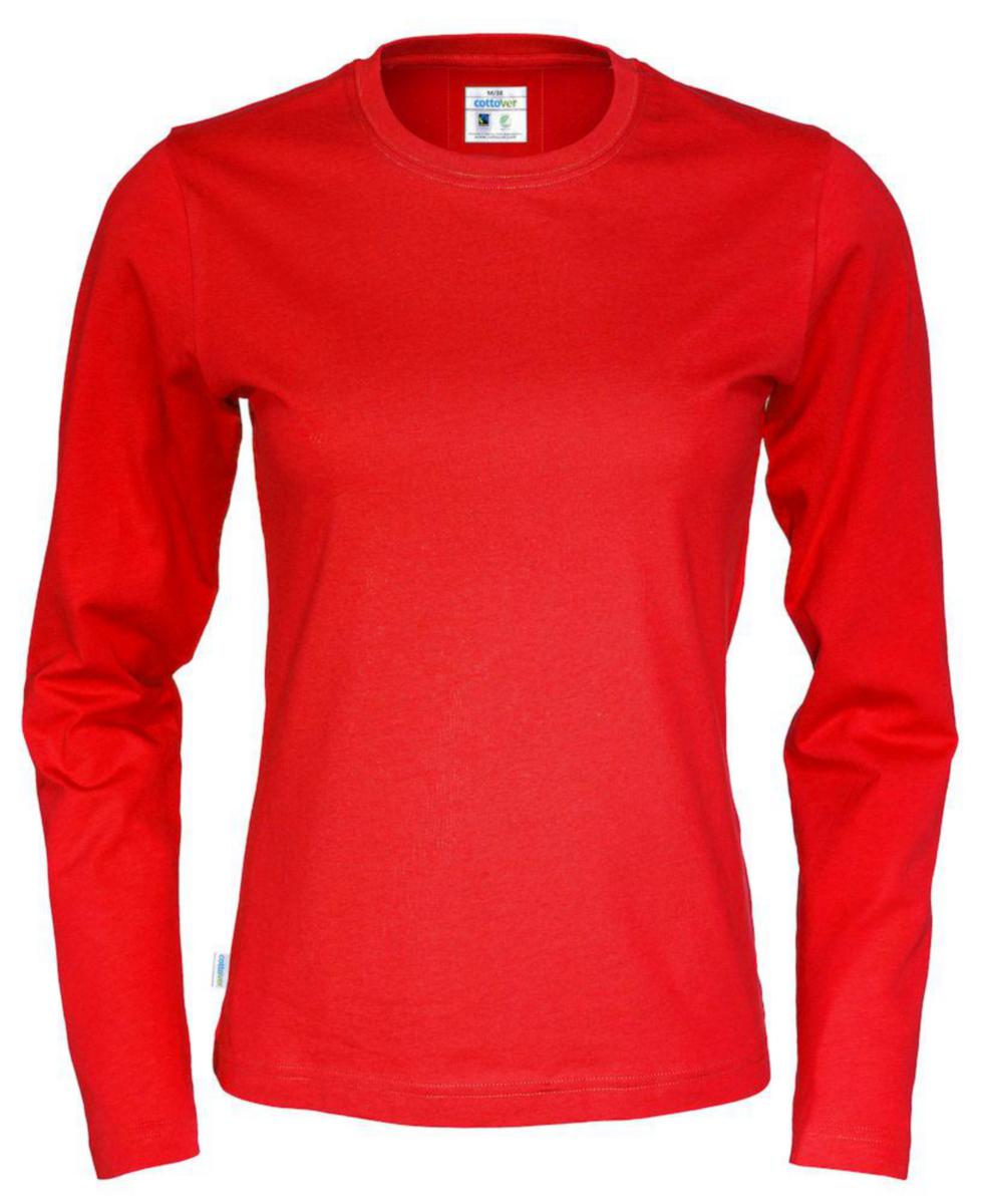 T-Shirt CottoVer Long Sleve dam - T-SHIRT LONG SLEEVE LADY RÖD DAM XS