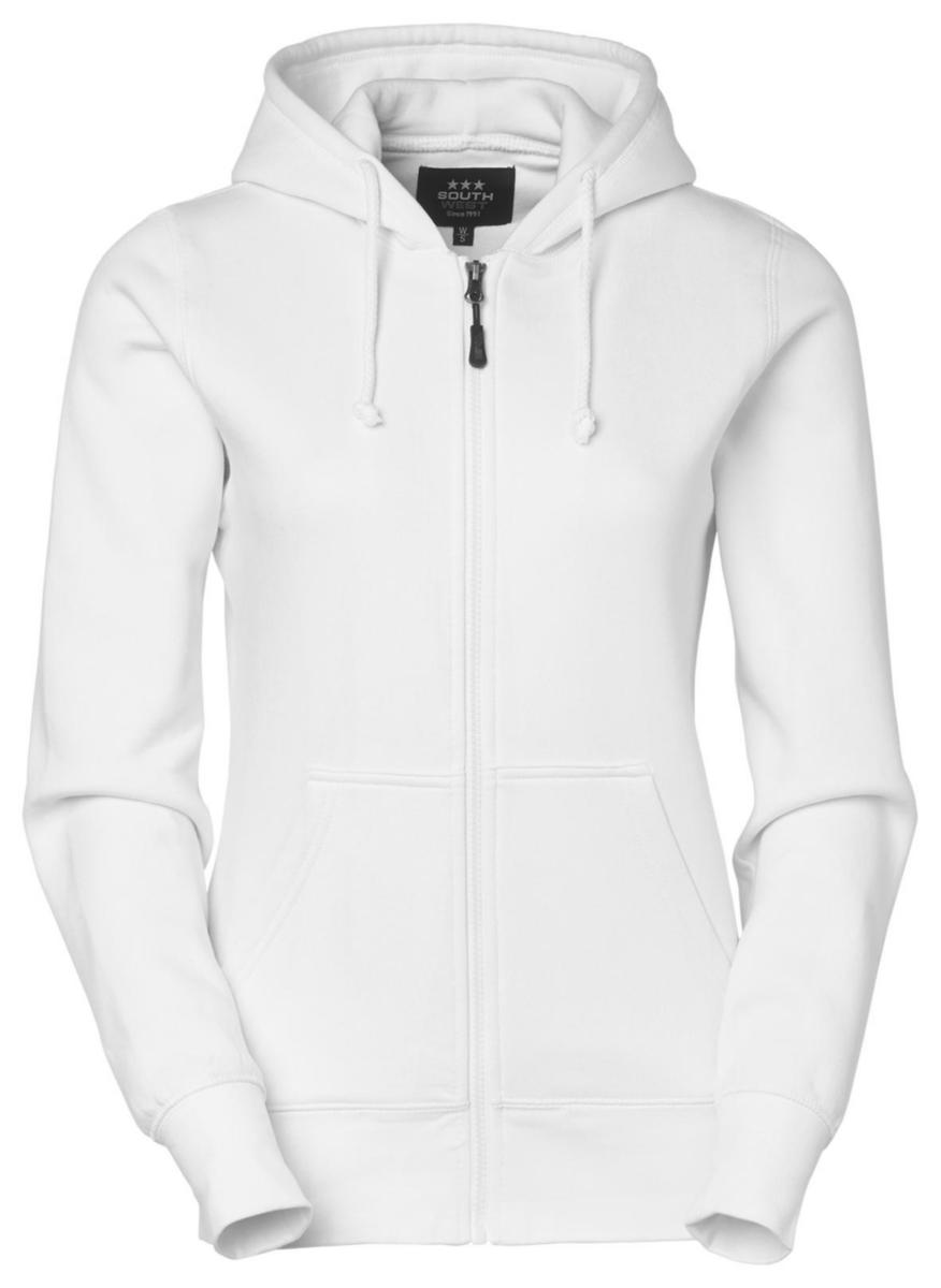 Hoodjacka Georgia 233 - HUVTRÖJA SOUTH WEST GEORGIA 233 DAM HELZIP VIT STL S