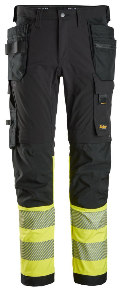 Midjebyxa Snickers 6231 Stretch - MIDJEBYXA SNICKERS 6231 VARSEL KL.1 STRETCH SVART/GUL STL 50