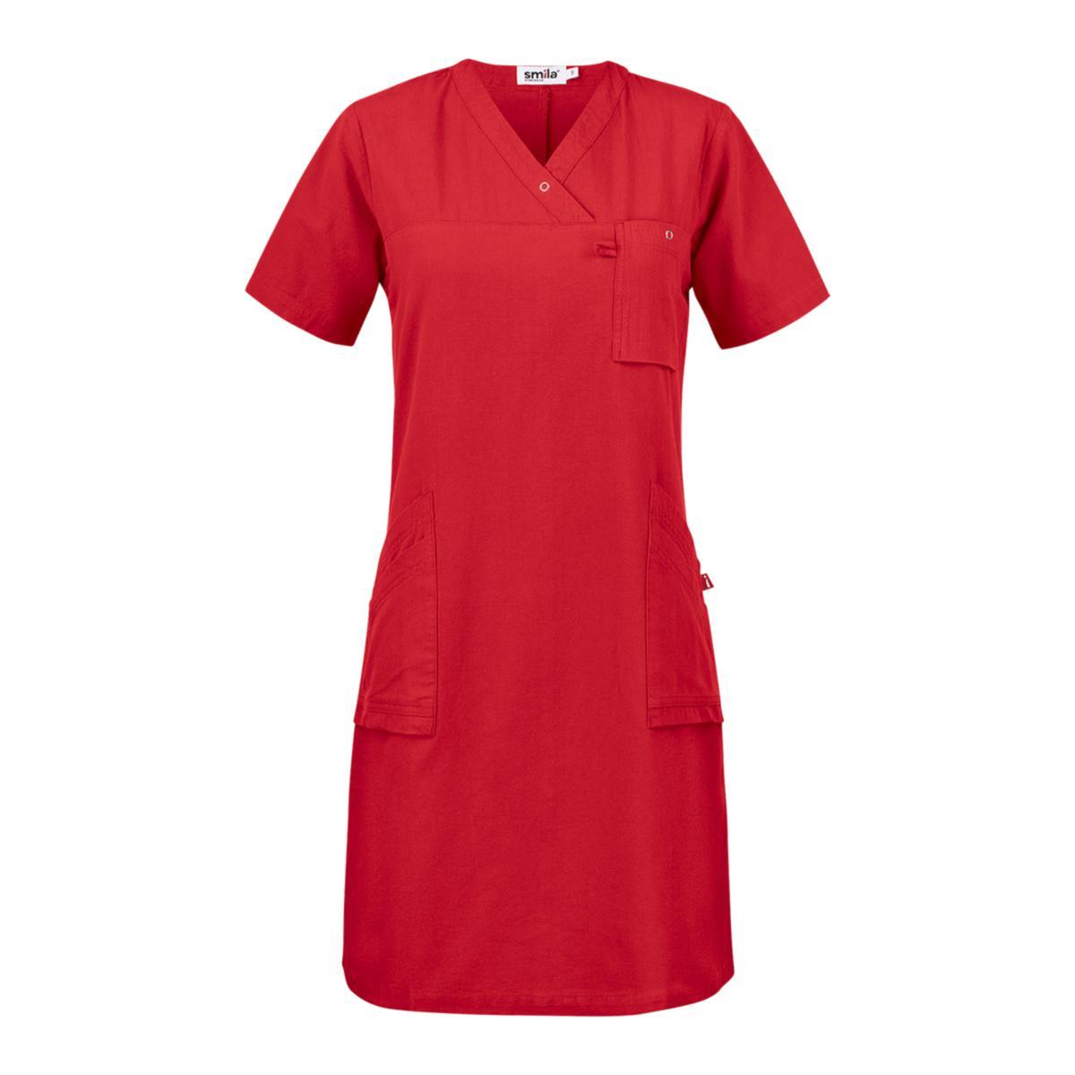 Klänning Smila Cajsa - KLÄNNING 77860-65 SMILA RÖD V-RINGAD STL 3XL