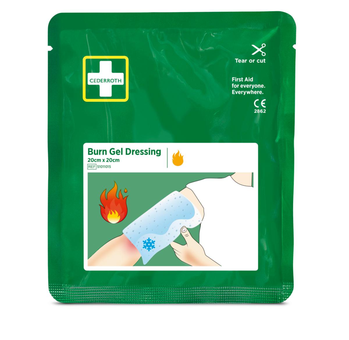 Brännskadekompress Cederroth 20x20 cm Refill - BURN GEL DRESSING CEDERROTH 20 X 20 CM REFILL BURN KIT