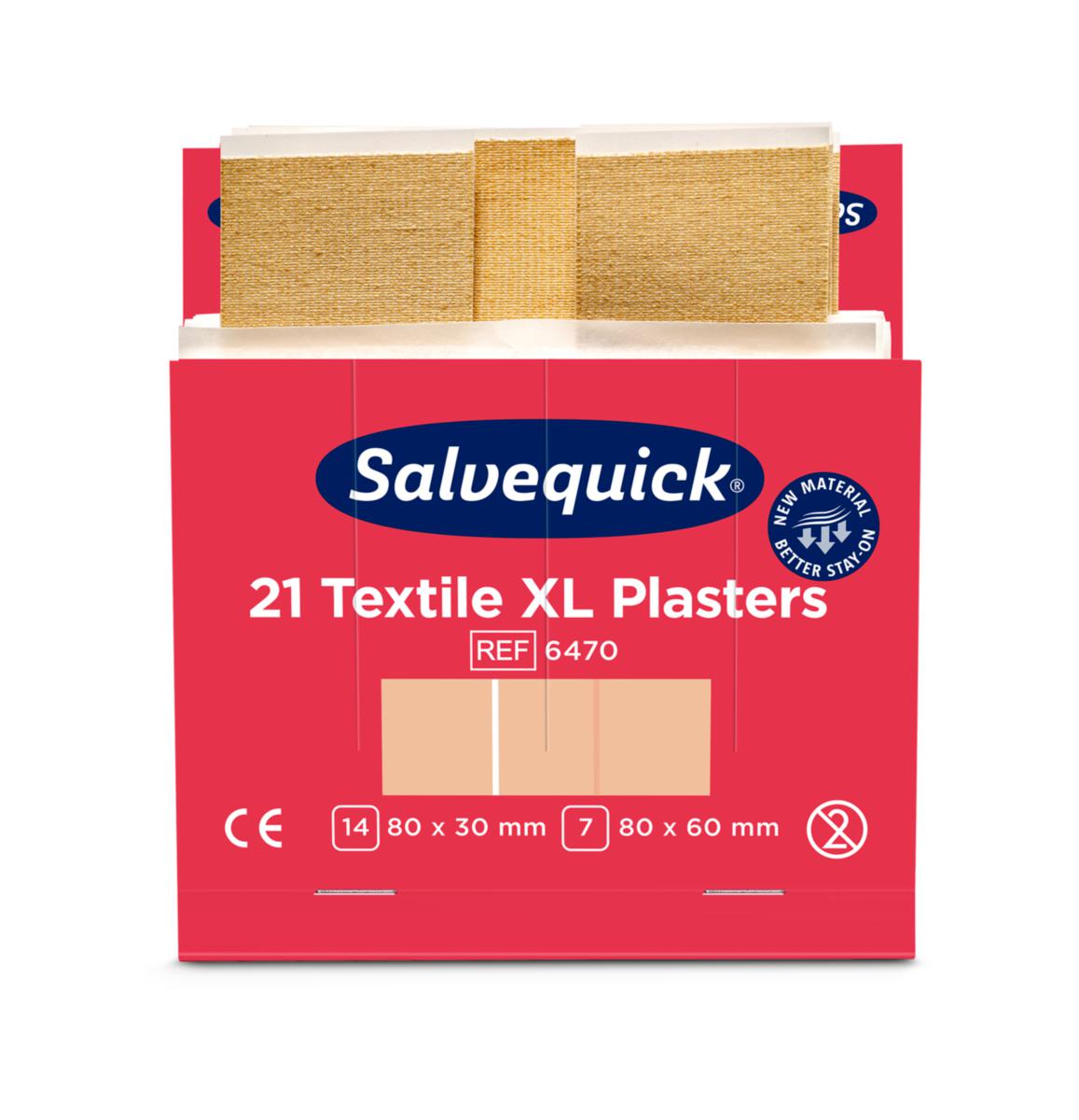 Textilplåster XL Salvequick Cederroth 6470 - PLÅSTER TEXTIL EXTRA STOR CEDERROTHS 6470 6 REF/FP