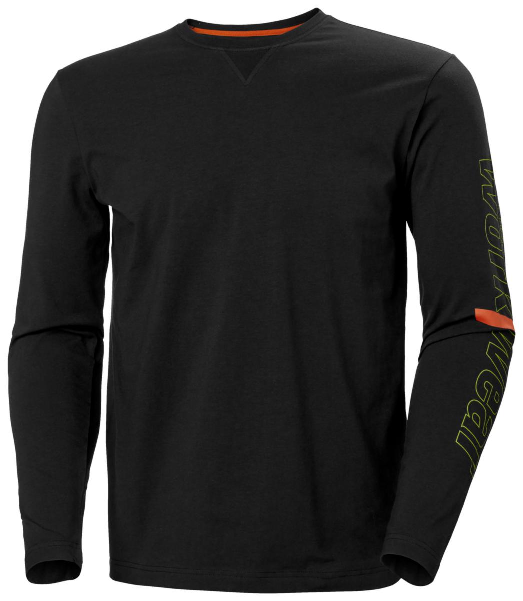 T-shirt Helly Hansen 79262 Graphic - T-SHIRT HELLY HANSEN 79262 LÅNGÄRMAD SVART STL 4XL