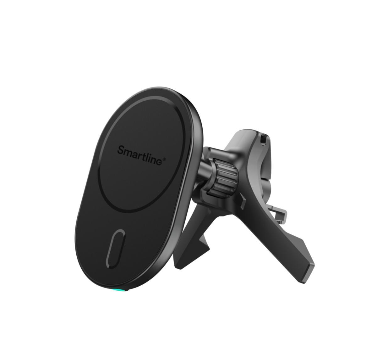 Mobilhållare/laddplatta för fläktgaller, MagSafe - MOBILHÅLLARE/LADDPLATTA MAGSAFE SVART SMARTLINE