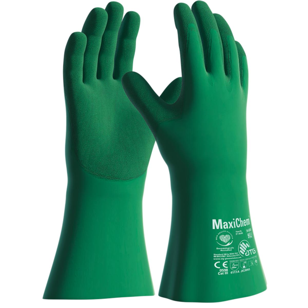 Handske Maxichem Tritech - HANDSKE MAXICHEM TRITECH76-830 GRÖN NITRIL 35 CM STL 11