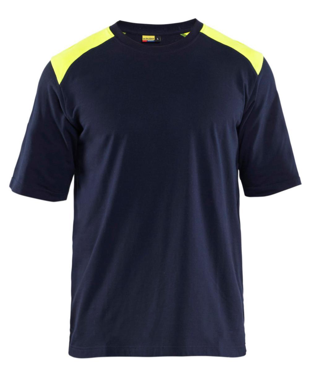 T-shirt Blåkläder 3476-1737 - T-SHIRT BLK 3476-1744 MARIN/GUL FLAM STL 4XL