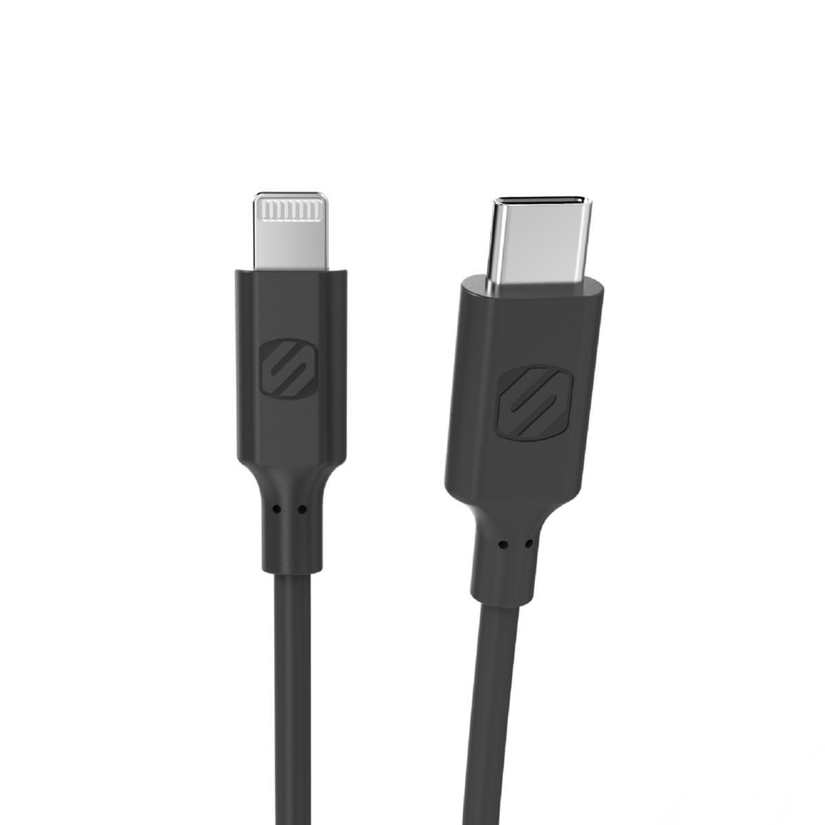 Laddkabel, flätad, USB-C till Lightning - LADDKABEL 1.2 M USB-C TILL LIGHTNING FLÄTAD SVART SCOSCHE
