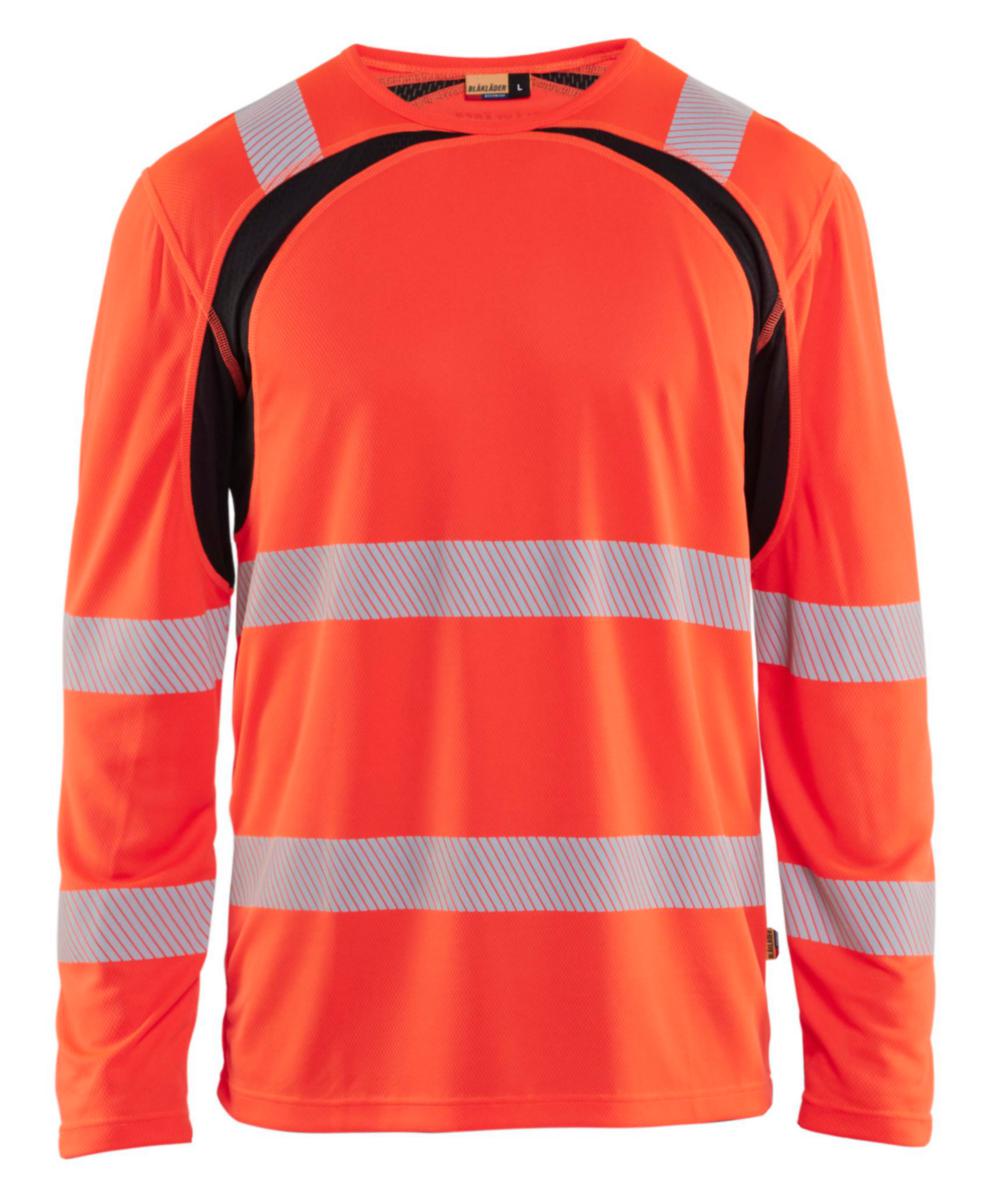 T-shirt Blåkläder 3599-1013 - T-SHIRT BLK 3599-1013 RÖD/SV VARSEL KL3 LÄ STL L