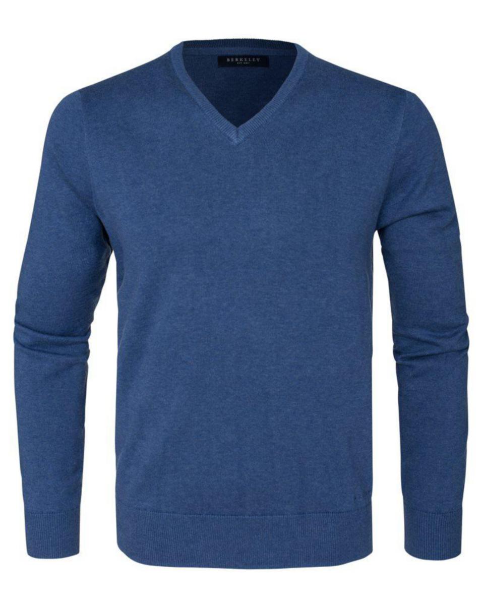 Tröja Brockton 1011 V-neck - TRÖJA BROCKTON 1011 V-NECK BLÅ XL