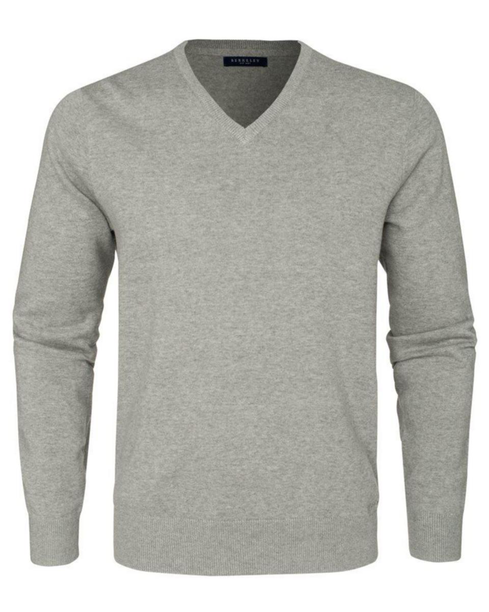 Tröja Brockton 1011 V-neck - TRÖJA BROCKTON 1011 V-NECK LJUSGRÅ L
