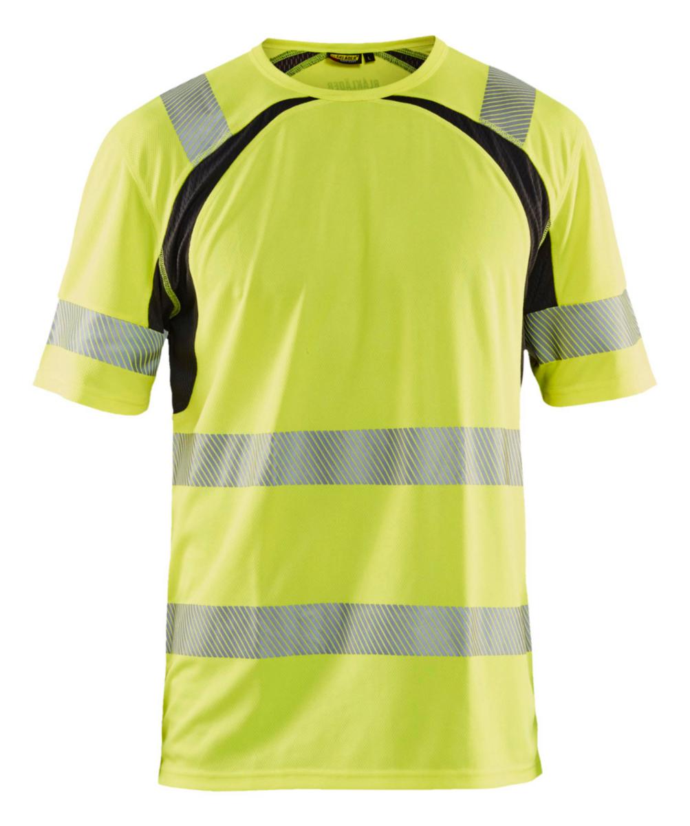 T-shirt Blåkläder 3397-1013 - T-SHIRT BLK 3397-1013 GUL/SVA VARSEL KL2 UV-SKYDD STL L