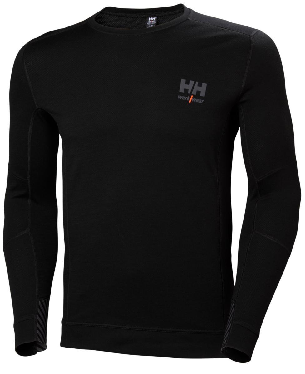 Undertröja Helly Hansen Lifa Merino 75106 - UNDERTRÖJA HH 75106-990 SVART RUNDHALS LIFA MERINO M
