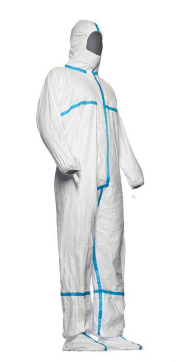 Korttidsoverall Tyvek Classic 600 Plus, med integrerade sockar - KORTTIDSOVERALL TYVEK 600 PLUS MED SOCKAR TYCHA5TWH16 VITXXL
