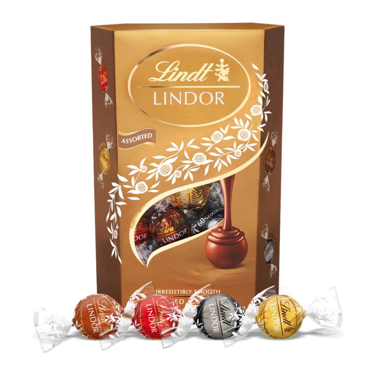 Choklad Lindt Lindor - CHOKLAD LINDOR CORNET ASSORTED 6X337G