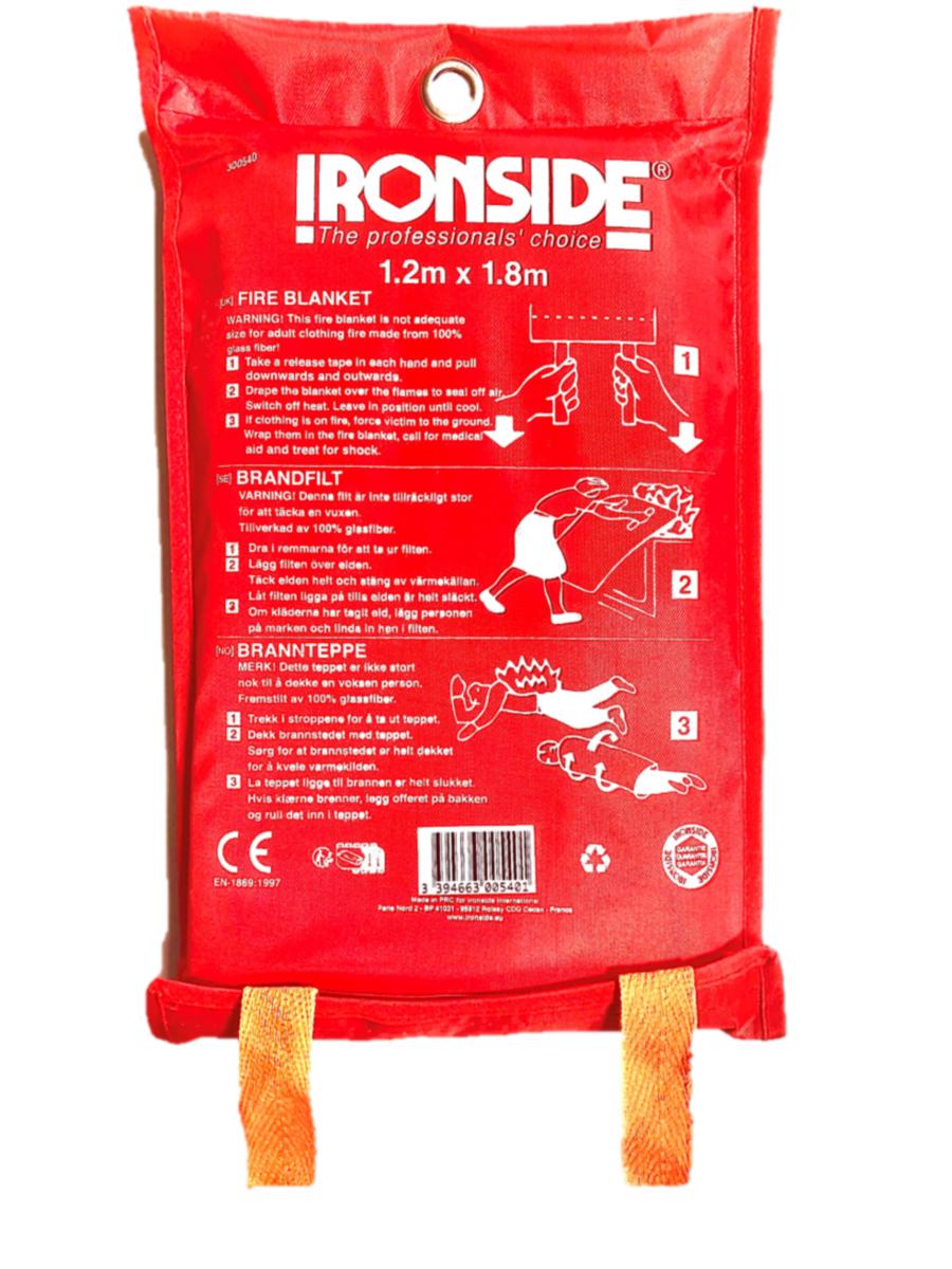 Brandfilt Ironside - BRANDFILT IRONSIDE 120X180CM HÄNGBAR MJUKT FODRAL 300540