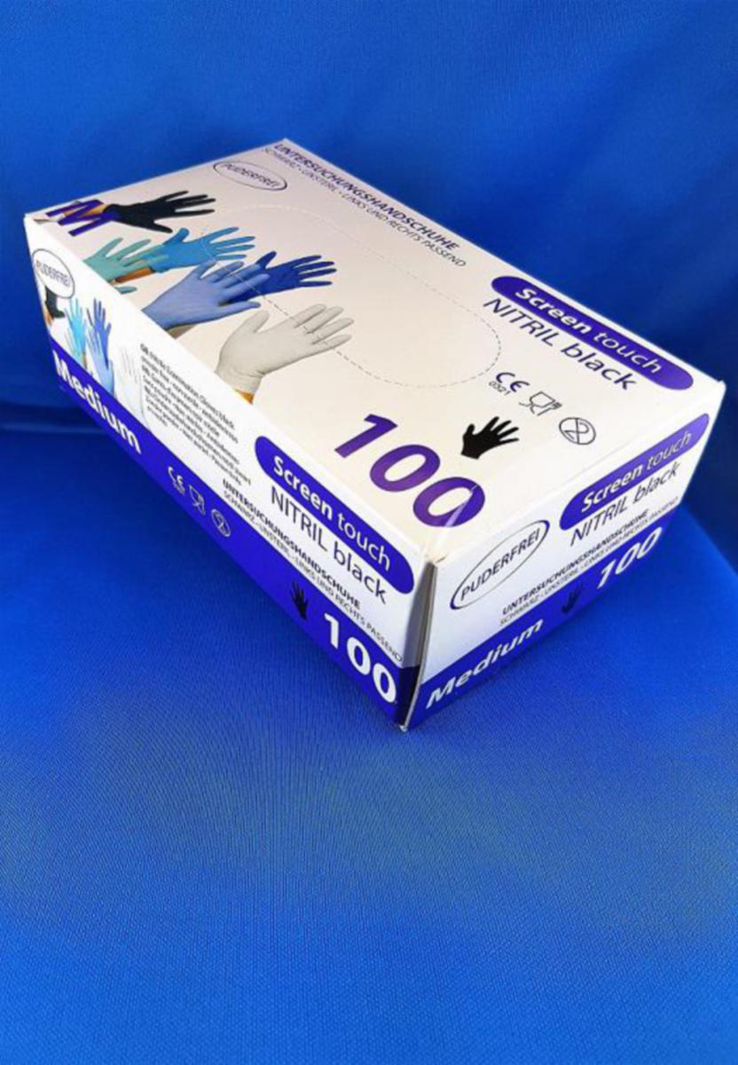 Engångshandske Screen Touch - ENGÅNGSHANDSKE SCREEN TOUCH NITRIL SVART 0.06MM 100/FRP S