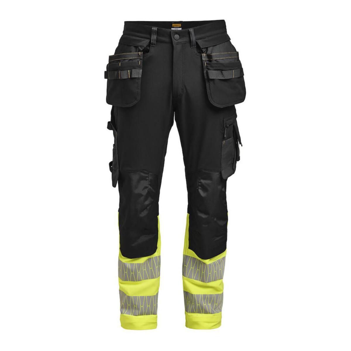 Midjebyxa Jobman 2372 Dam Stretch - MIDJEBYXA JOBMAN 2372 SVART /GUL VARSEL KL1 DAM STL D40