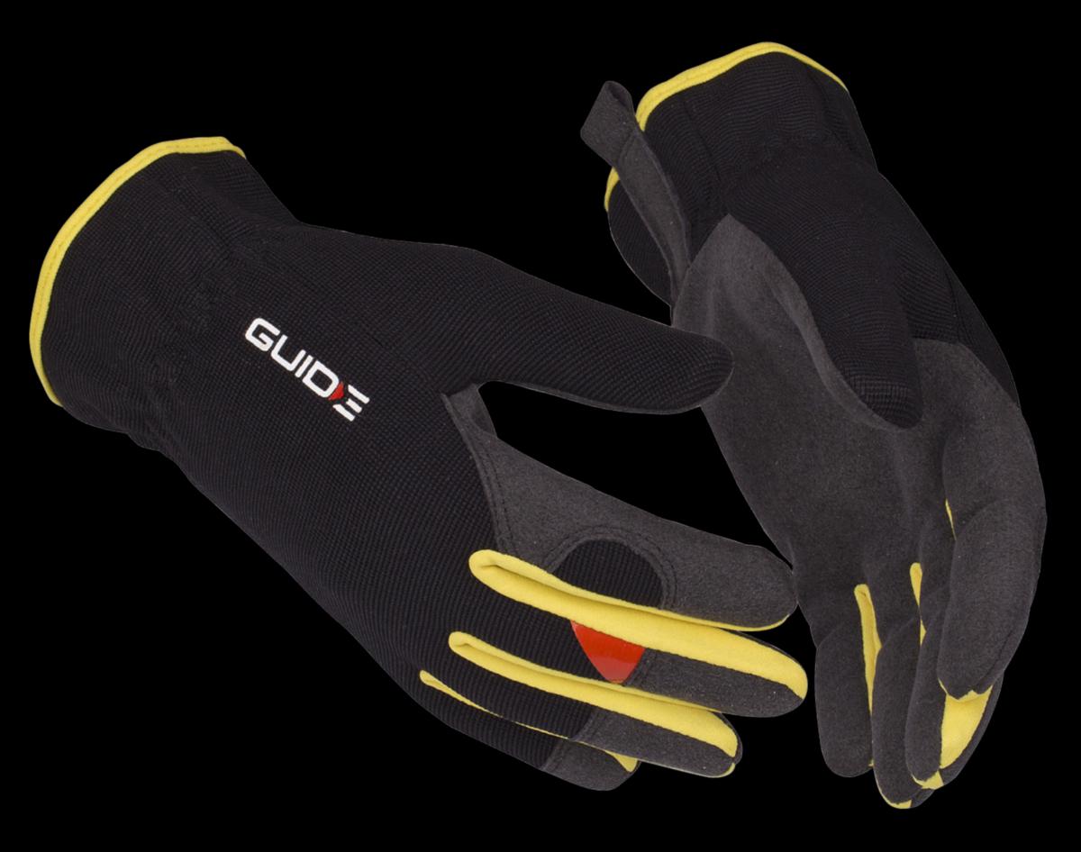 Montagehandske Guide 765 - HANDSKE GUIDE 765 SYNTET TIGHT ÖPPEN KRAGE SVART STL 10