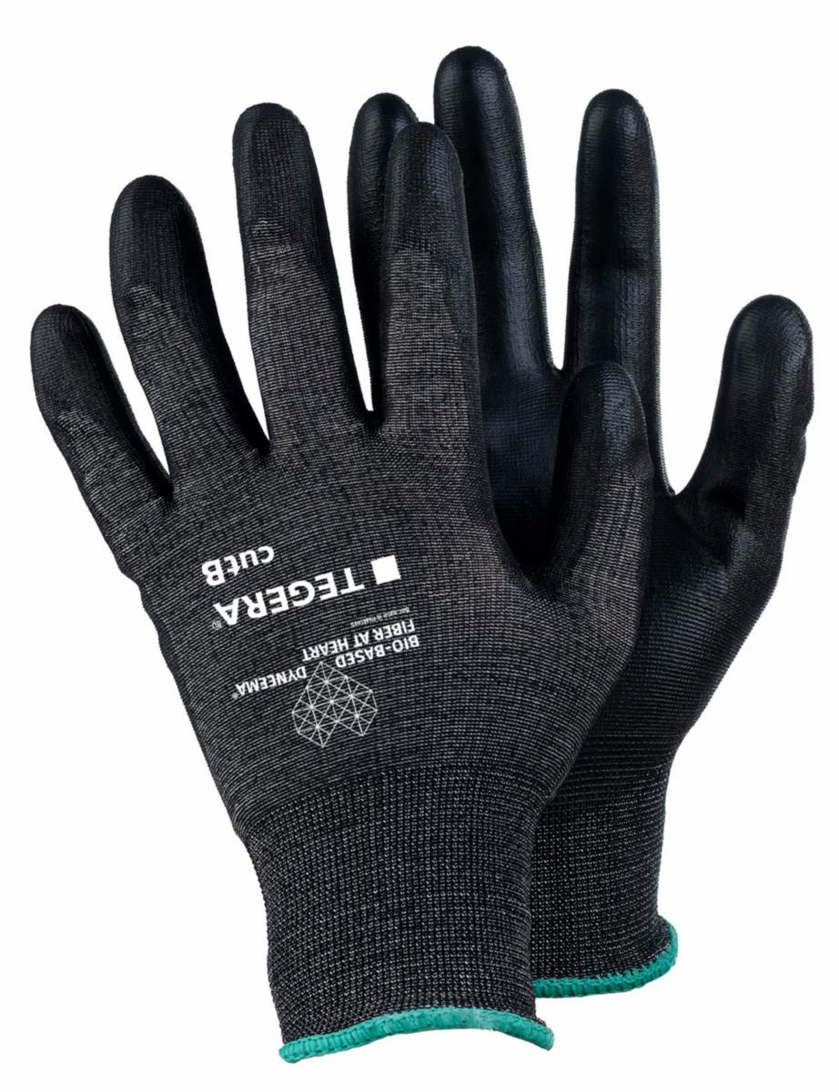 Skärskyddshandske Tegera 906 - HANDSKE TEGERA 906 PU CUT B 18GG SVART STL 11