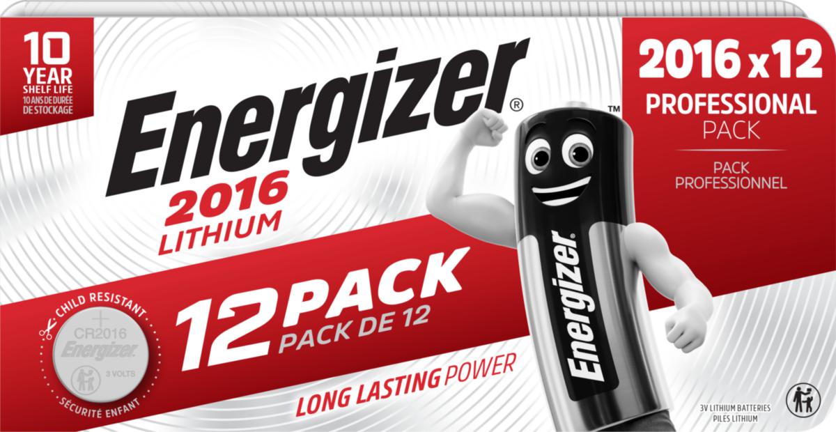 Batteri Litium 12-pack - BATTERI LITIUM CR2016 12P 