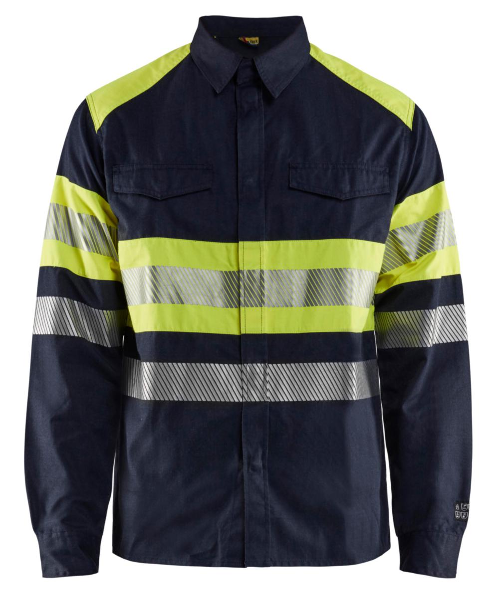 Skjorta Blåkläder 3229-1517 - SKJORTA BLK 3229-1517MULTINORM MARINBLÅ/GUL 4XL
