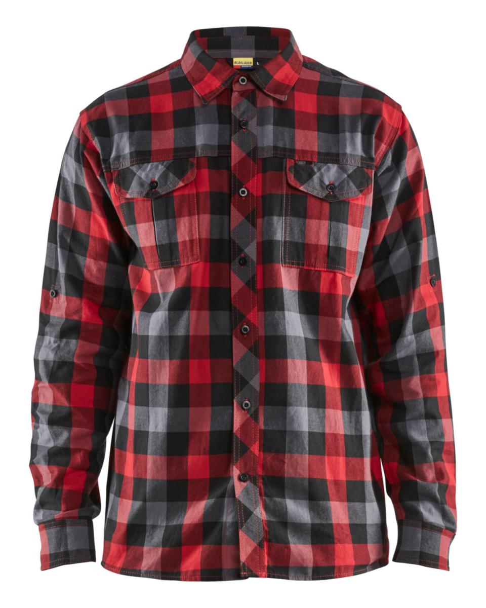 Flanellskjorta Blåkläder 3299-1152 - FLANELLSKJORTA BLK 3299-1152 RÖD/SVART M
