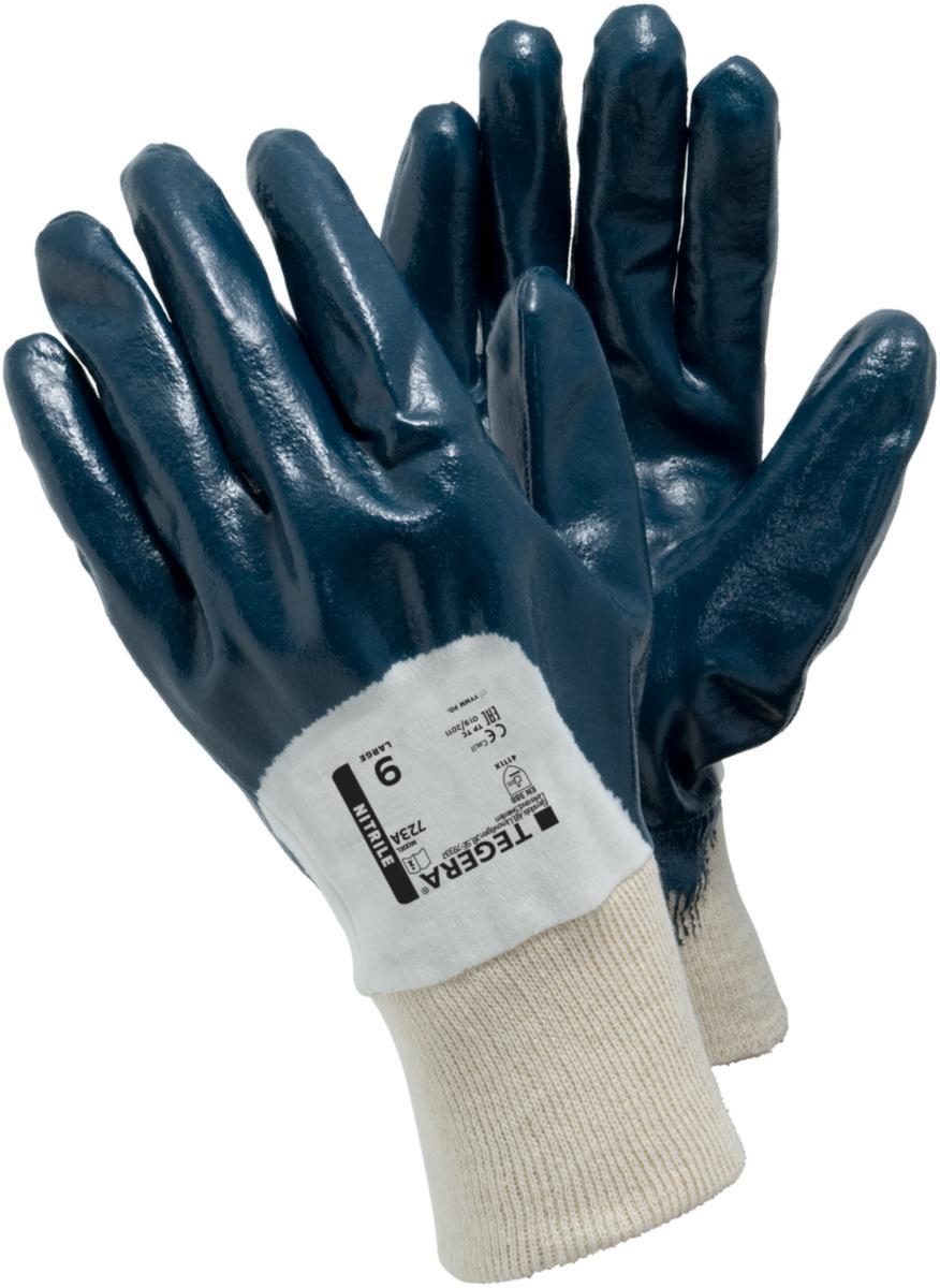 Arbetshandske Tegera 723A - HANDSKE TEGERA 723A NITRILDOPP BLÅ MUDD STL 10
