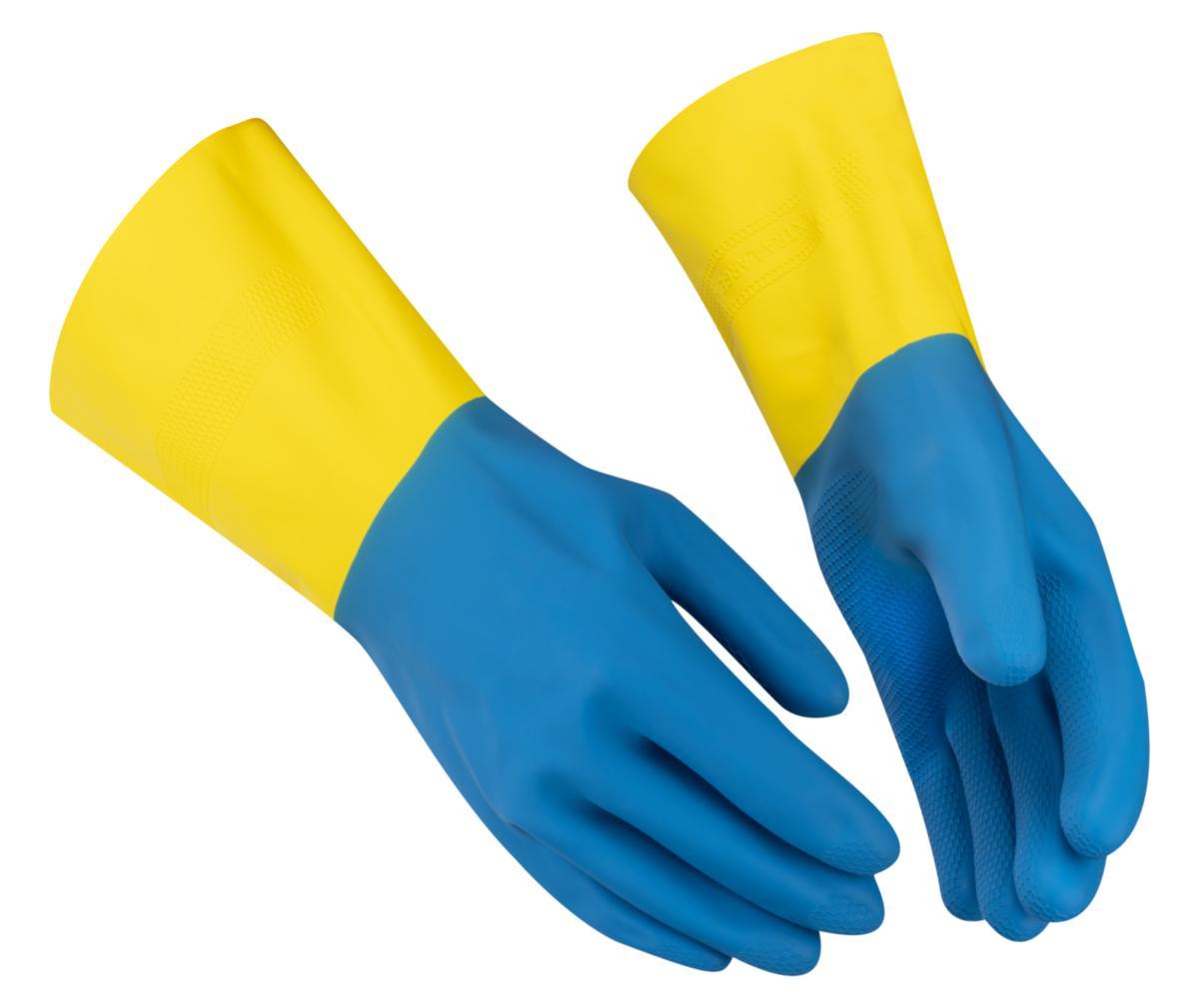 Kemskyddshandske Guide 4022 - HANDSKE GUIDE 4022 LATEX KEM BOMULL BRA GREPP STL 10