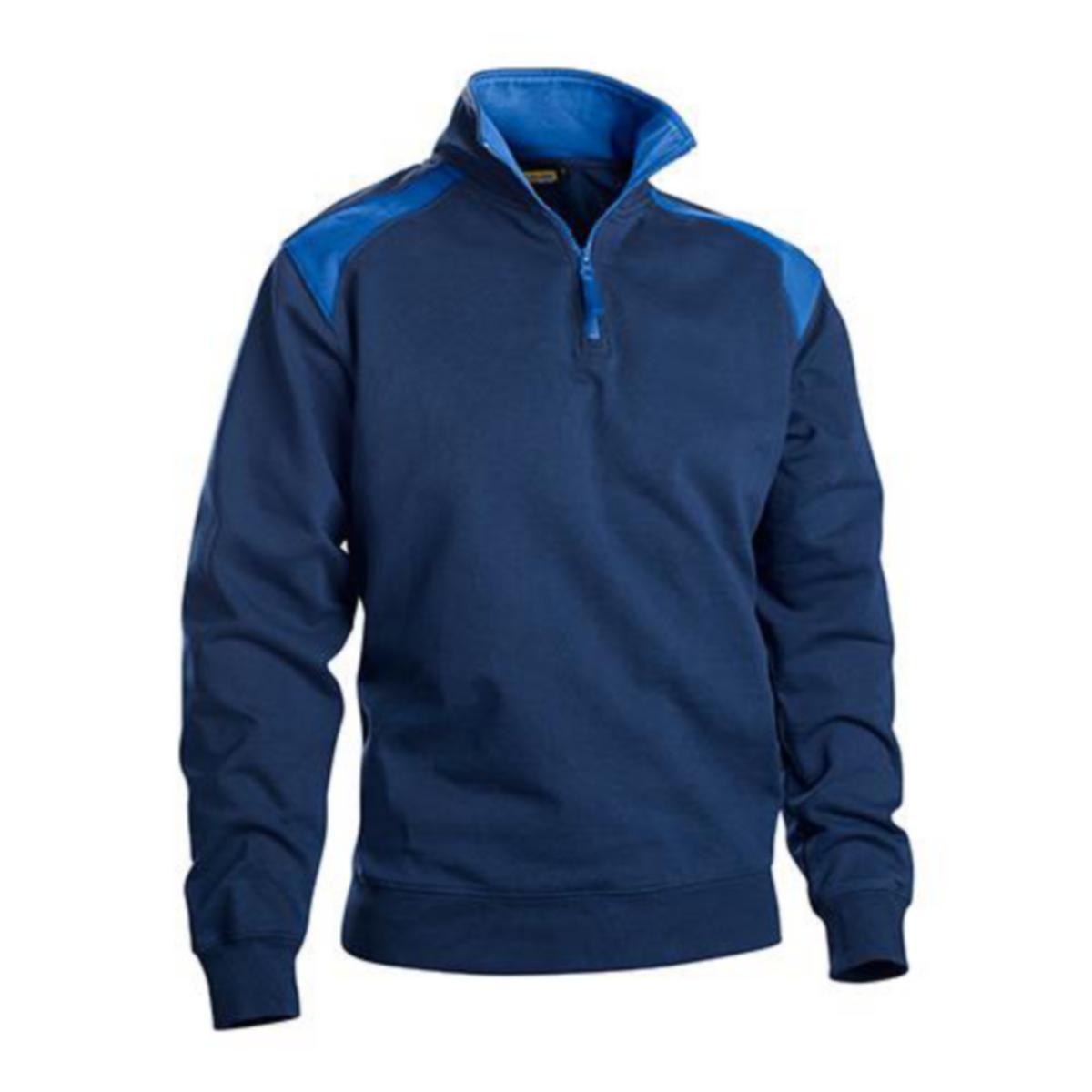 Sweatshirt Blåkläder 3353-1158 - SWEATSHIRT BLK 3353-1158 MARIN BLÅ KORT DRAGKEDJA STL XXL