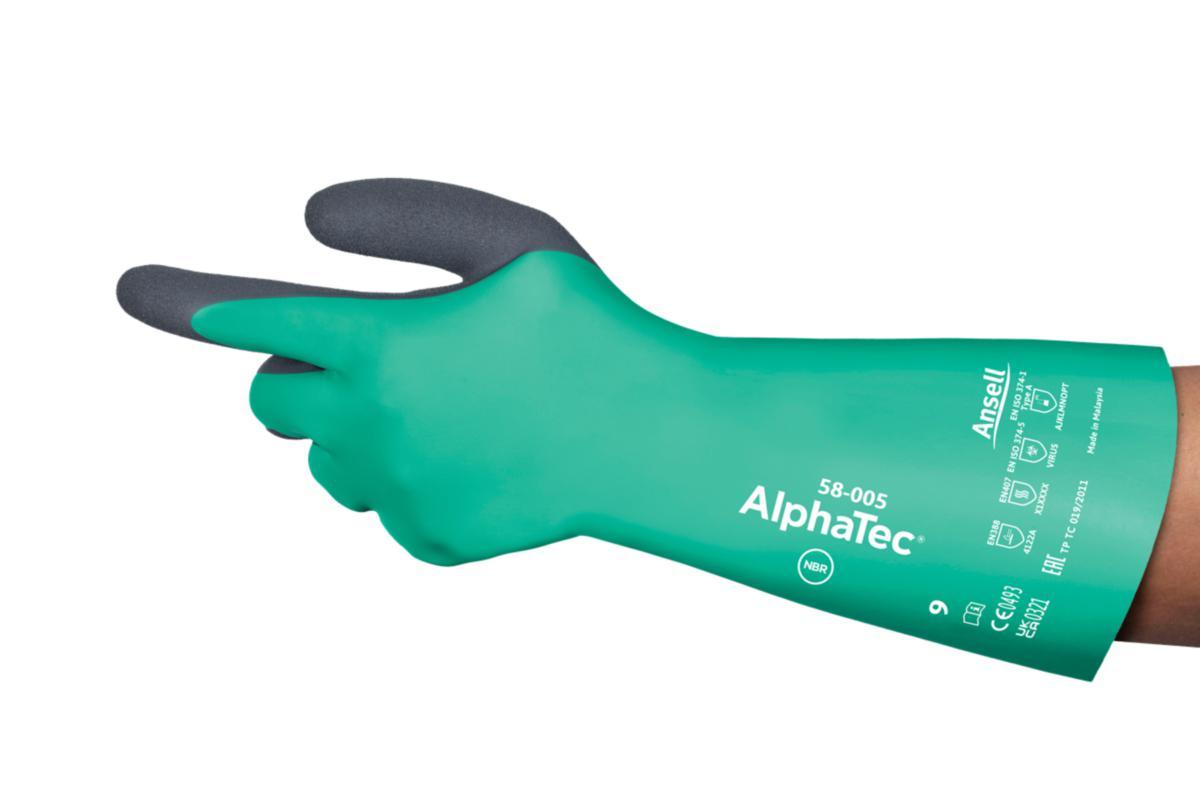 Handske Alphatec 58-005 - HANDSKE ALPHATEC 58-005 NITRIL MANSCHETTRÄNNA STL 7