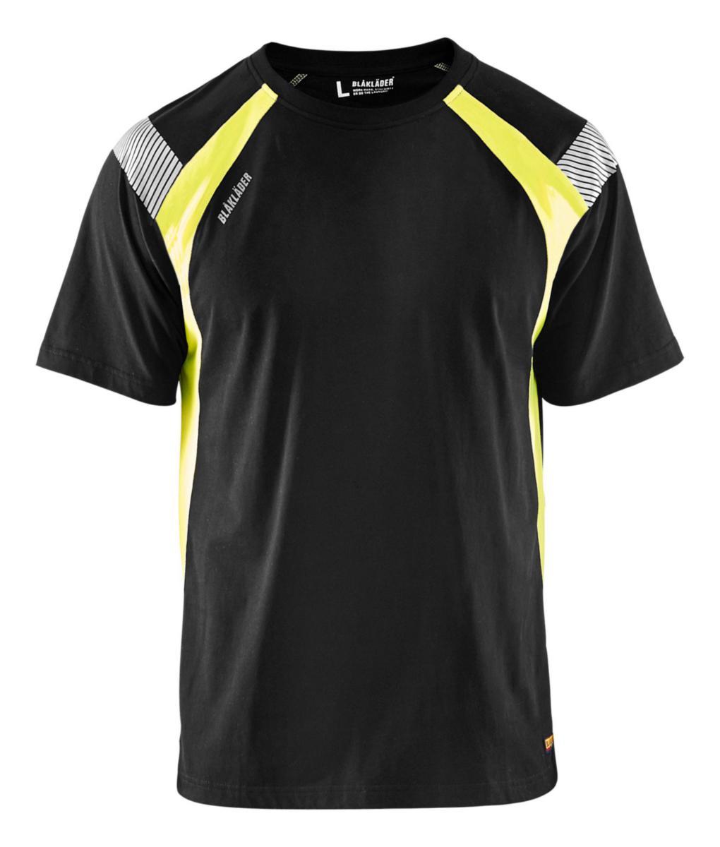 T-shirt Blåkläder 3332-1030 - T-SHIRT BLK 3332-1030 VARSEL 9933 SVART/GUL STL XL