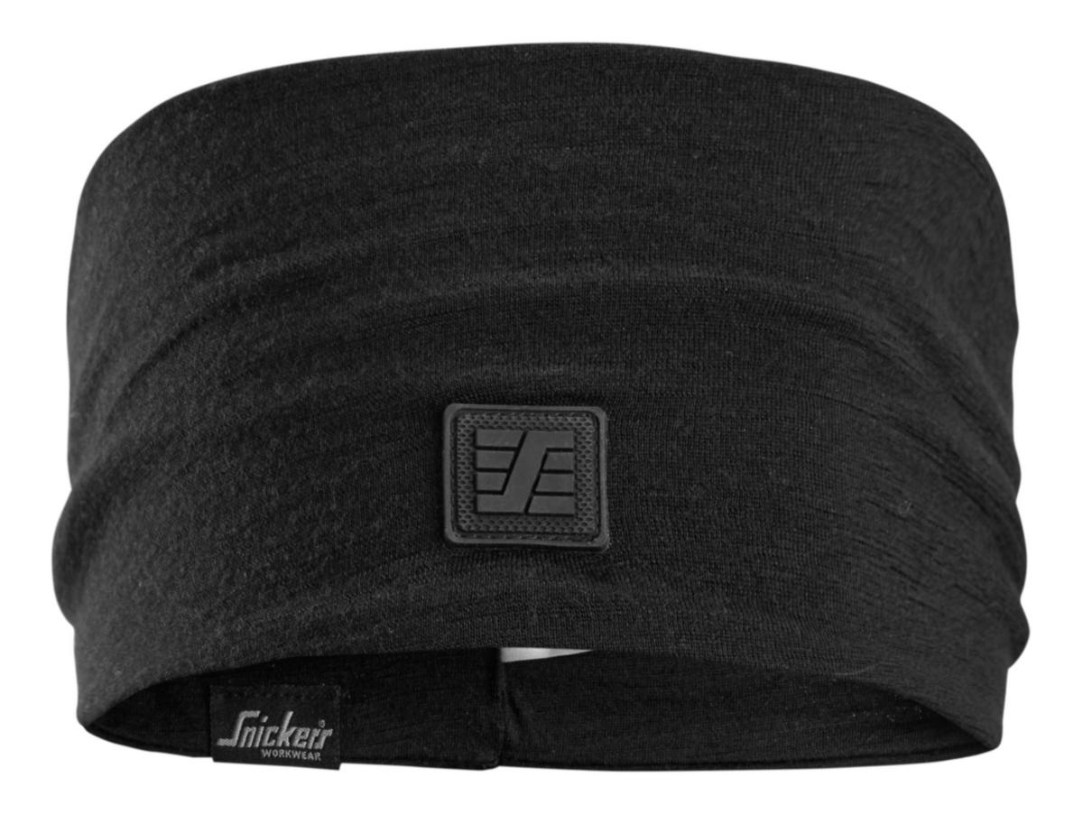 Pannband Snickers 9019 Merinoull - PANNBAND SNICKERS 9019 SVART MERINOULL ONE SIZE