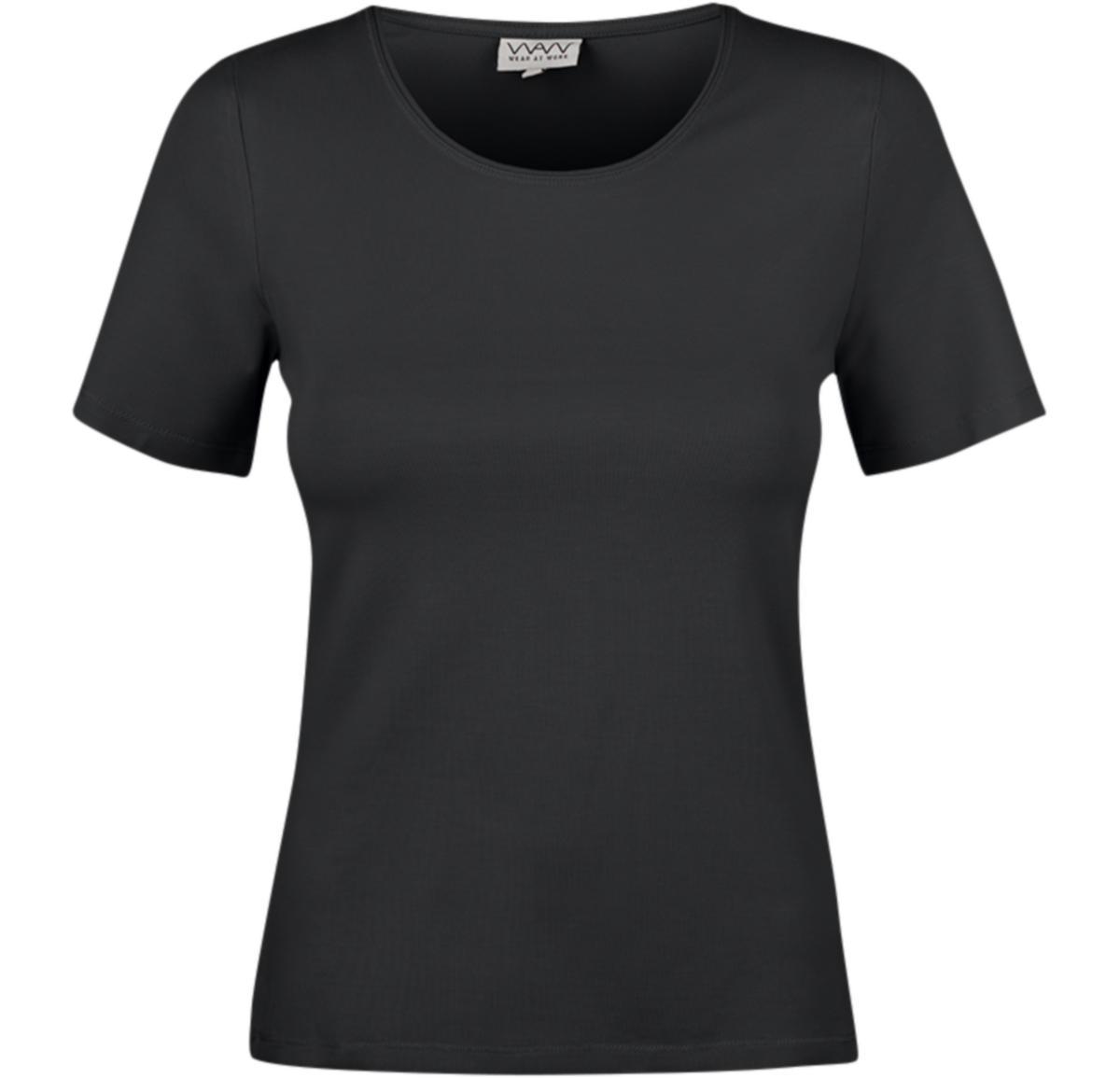 T-shirt WAW Soft W009 dam - T-SHIRT WEAR AT WORK W009 DAM SVART STL S
