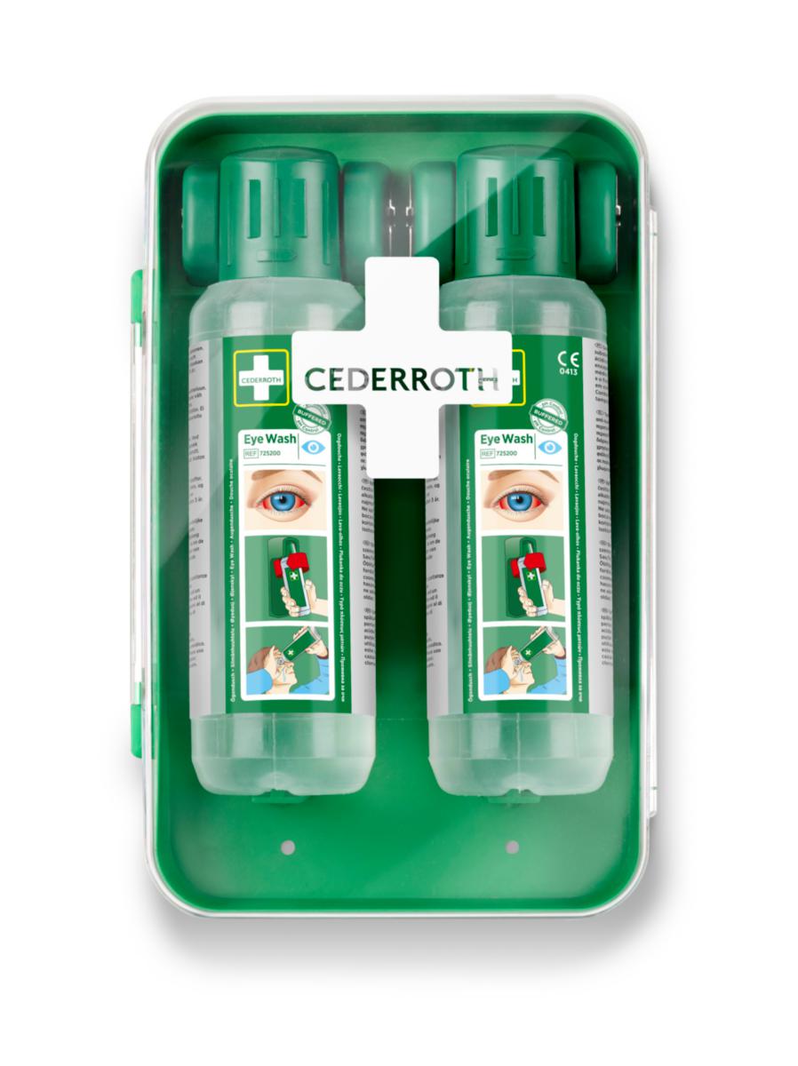 Ögonduschskåp Cederroth 51011040 - ÖGONDUSCHSKÅP CEDERROTH 51011040 MED 2X500ML ÖGONDUSCH