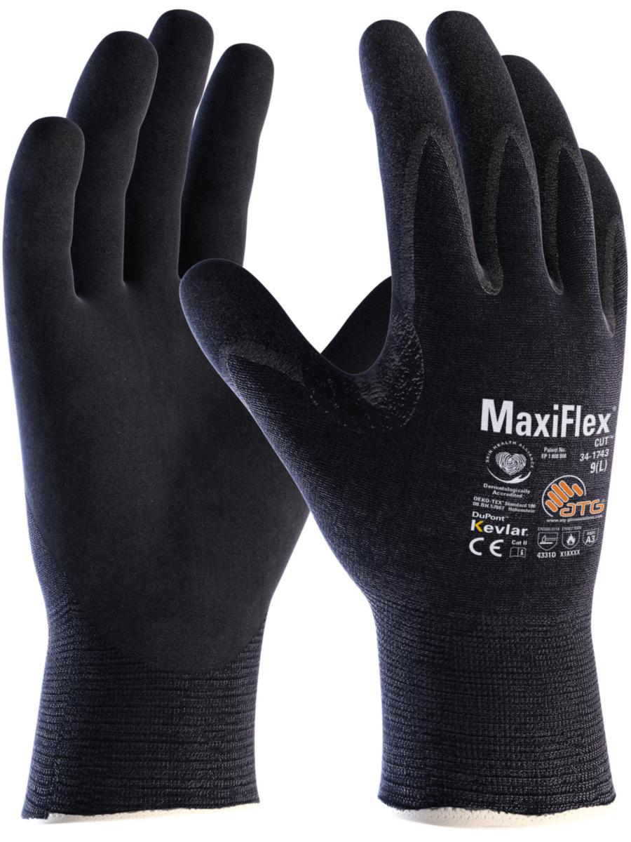 Handske Maxiflex 34-1743 - HANDSKE MAXIFLEX 34-1743 CUT D KEVLAR FINGERDOPPAD 11