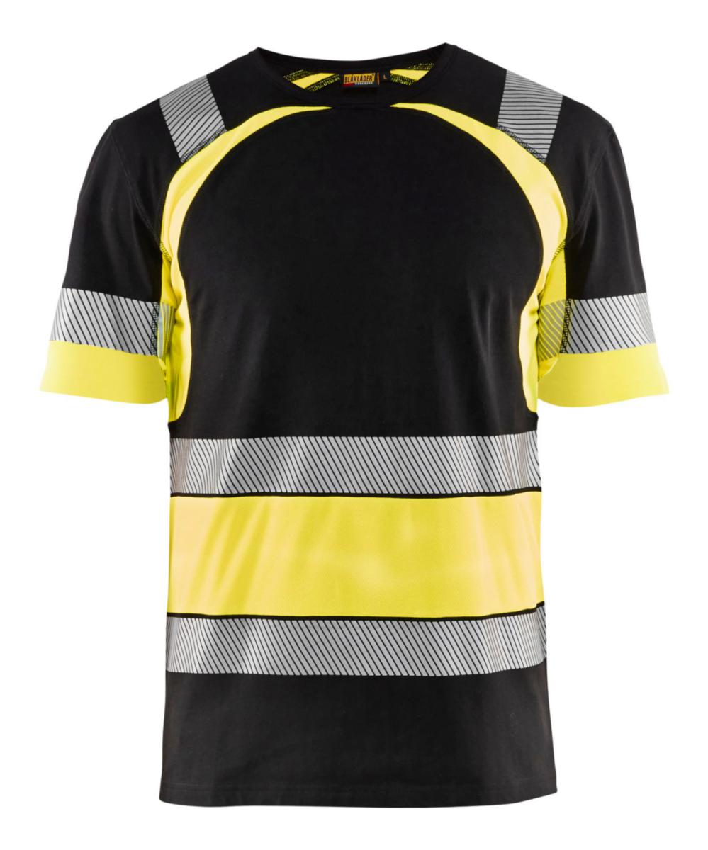 T-shirt Blåkläder 3421-1030 - T-SHIRT BLK 3421-1030 VARSEL SVART/VARSELGUL XL