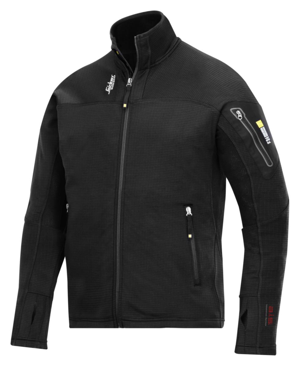 Fleecejacka Snickers 9438 - JACKA SNICKERS 9438 SVART MICROFLEECE STL XL