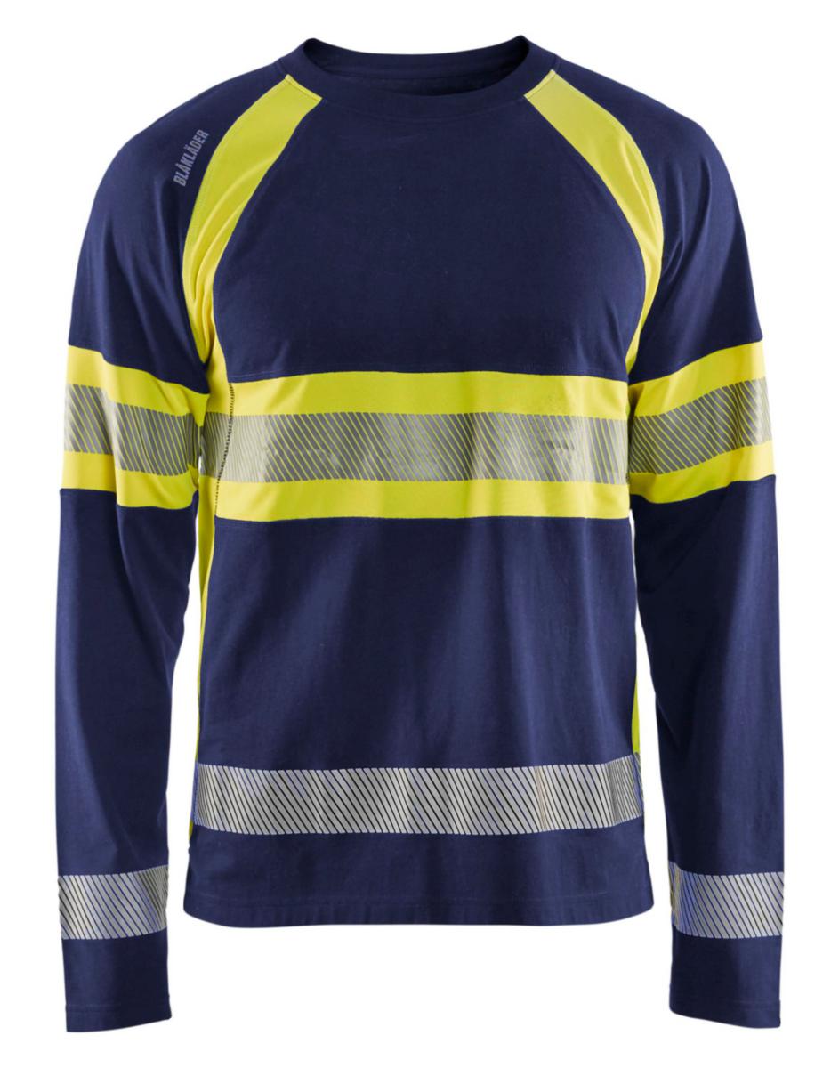 T-shirt Blåkläder 3510-1030 lång ärm - T-SHIRT BLK 3510-1030 MAR/GUL KL.1 LÅNGÄRMAD XXXL